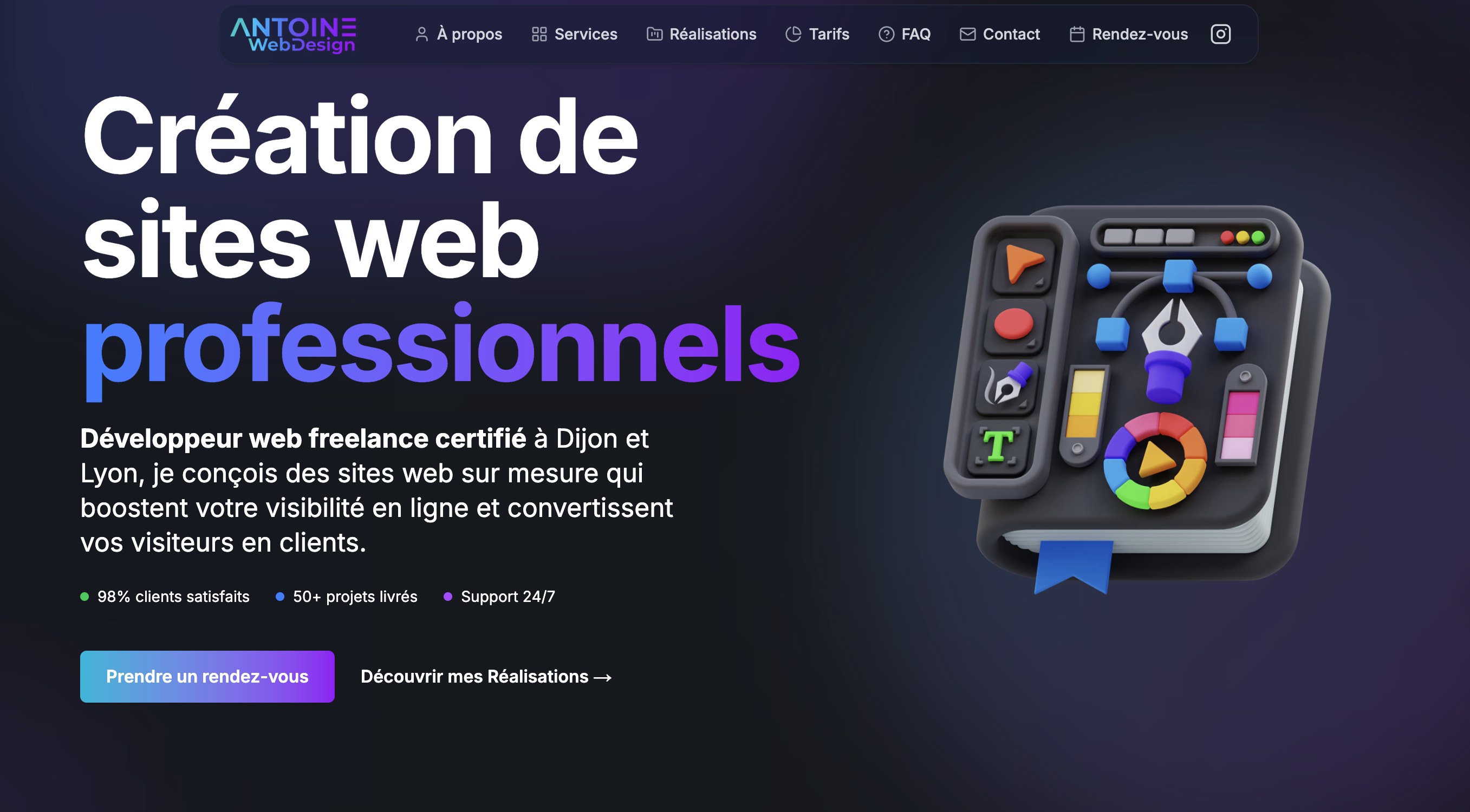 Image du projet Portfolio Antoine WebDesign